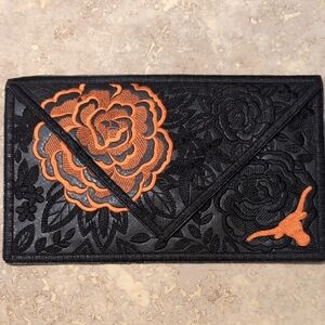 Black and Orange Floral Clutch